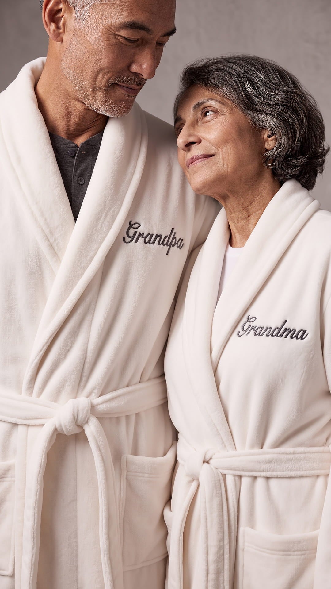 Grandma & Grandpa Robe with Blanket Set | New Grandparent Gift