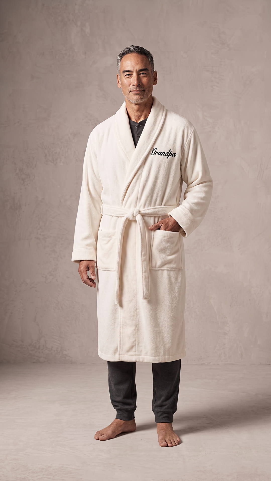 Grandma & Grandpa Robe with Blanket Set | New Grandparent Gift
