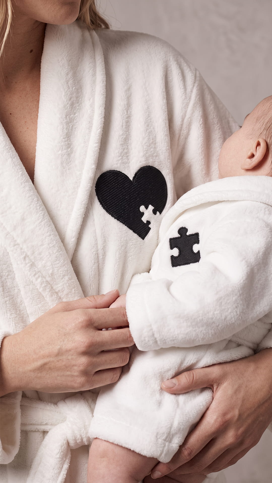Puzzle Piece Robe with Blanket Set | New Parent + Baby Gift