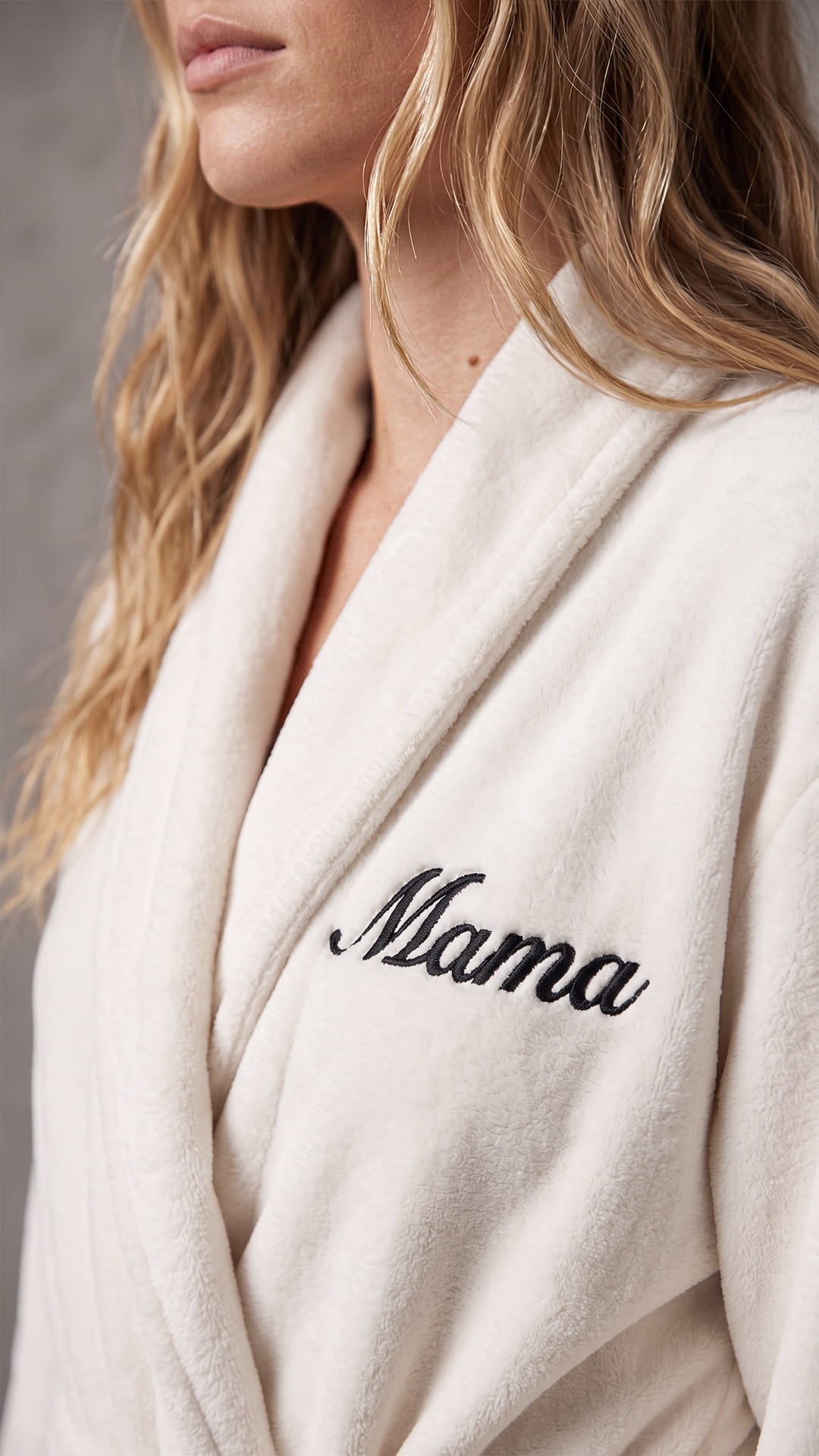 Mama & Mini Script Robe with Blanket Set | New Mom Baby Gift