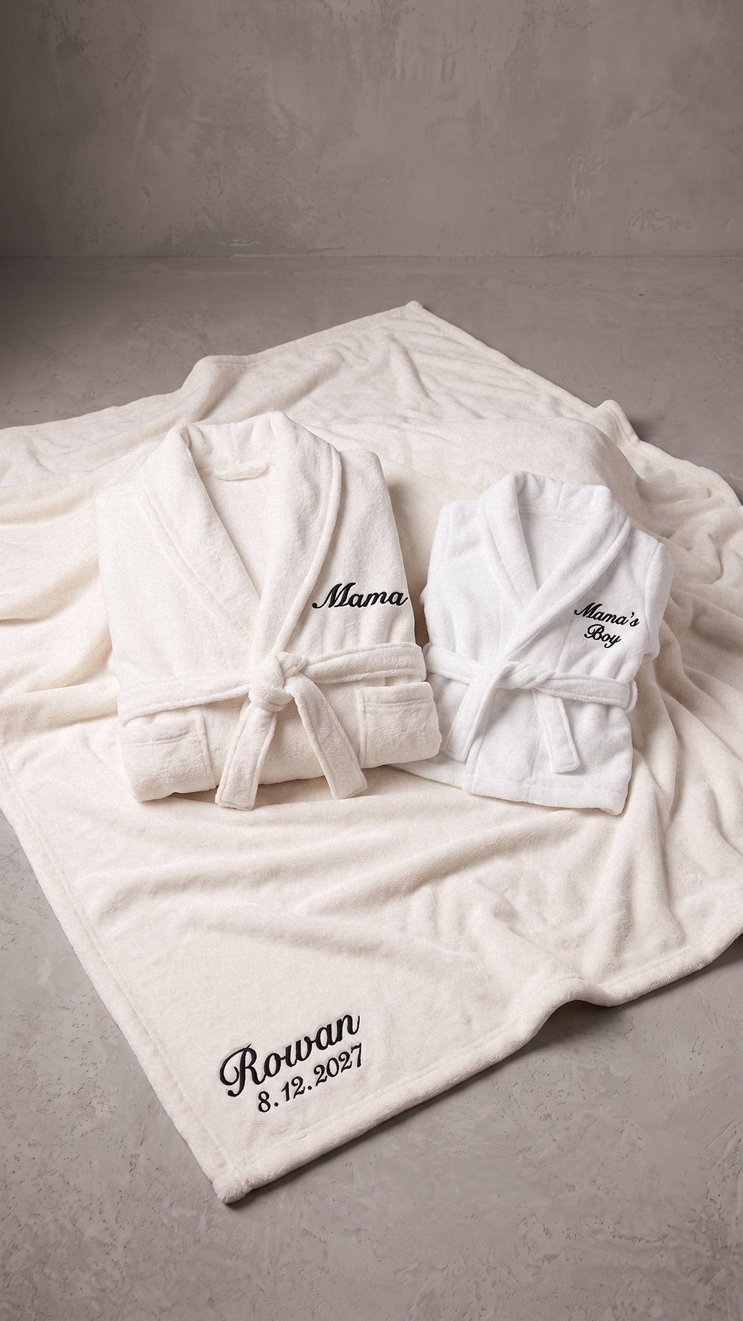 Mama & Mama’s Boy Robe with Blanket Set | Mother & Son Gift