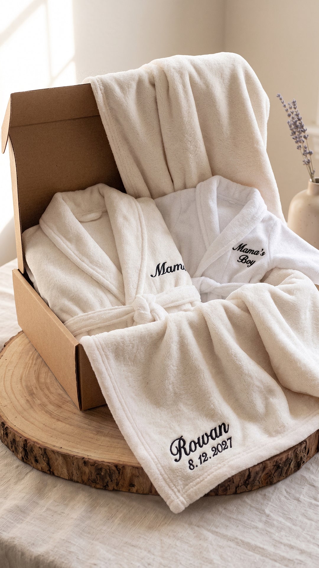 Mama & Mama’s Boy Robe with Blanket Set | Mother & Son Gift