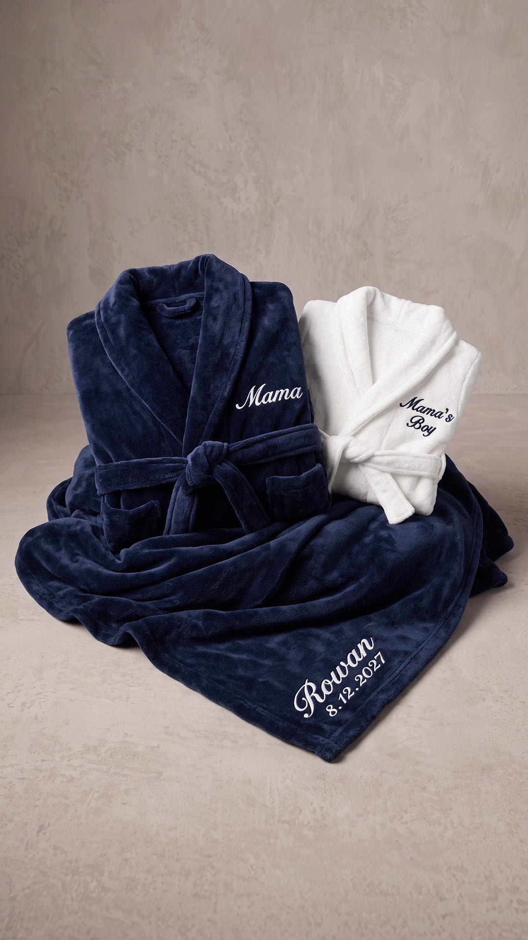 Mama & Mama’s Boy Robe with Blanket Set | Mother & Son Gift