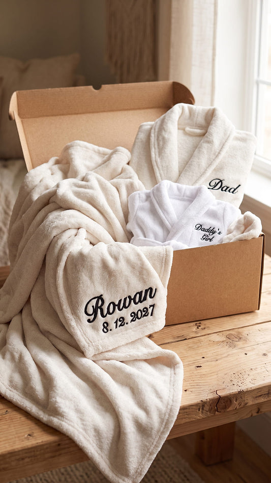 Dad & Daddy’s Girl Robe with Blanket Set | Father & Daughter Gift