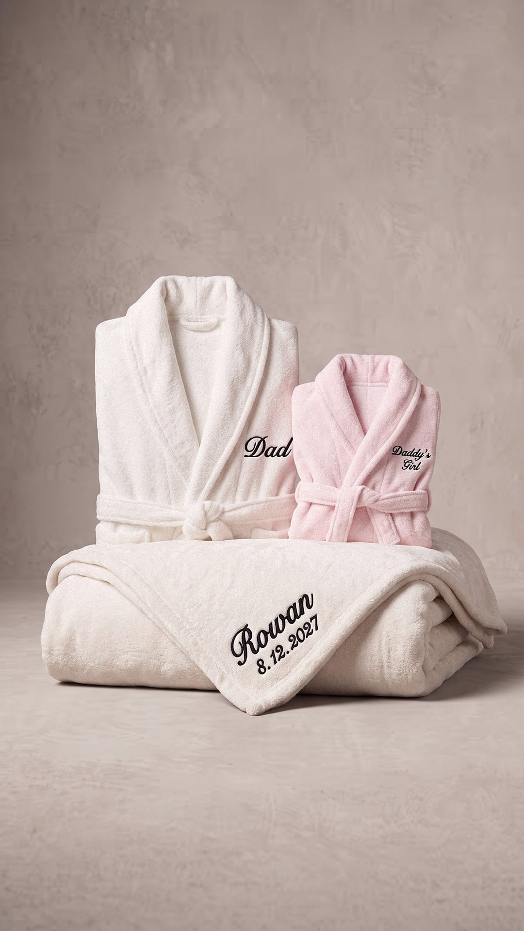 Dad & Daddy’s Girl Robe with Blanket Set | Father & Daughter Gift