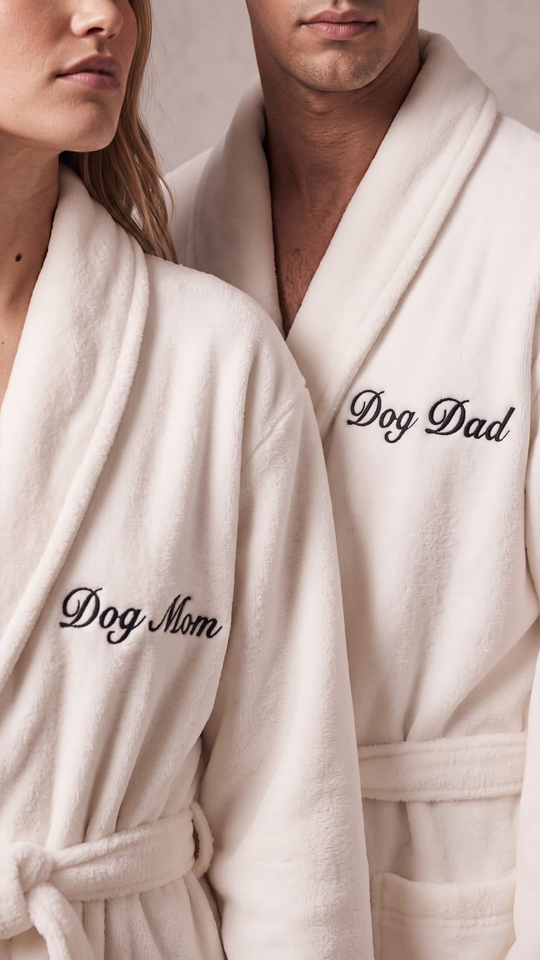 Dog Mom & Dog Dad Robe with Blanket Set | Pet Parent Gift