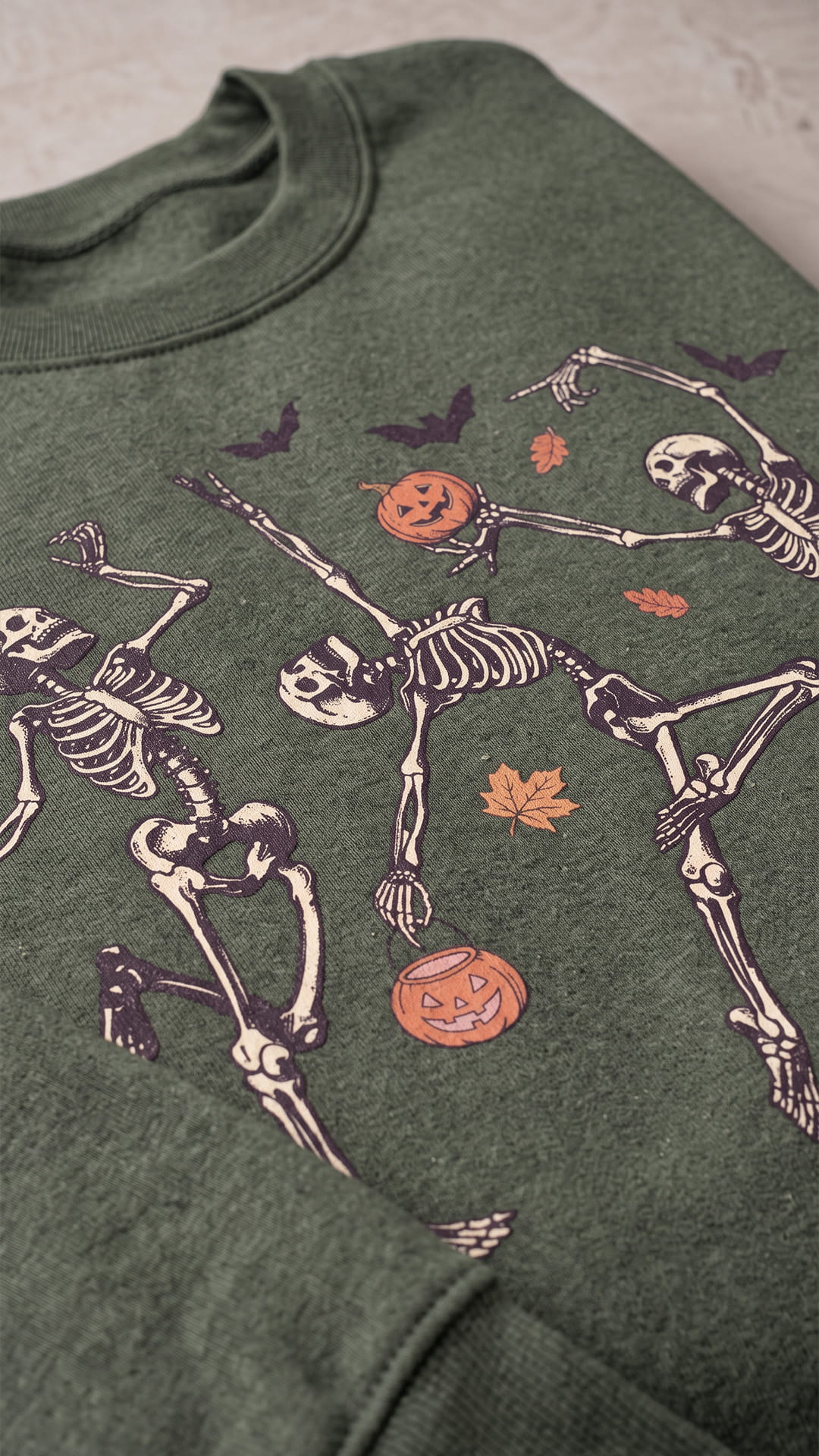 Dancing Skeletons Halloween Sweatshirt | Spooky Fall Crewneck