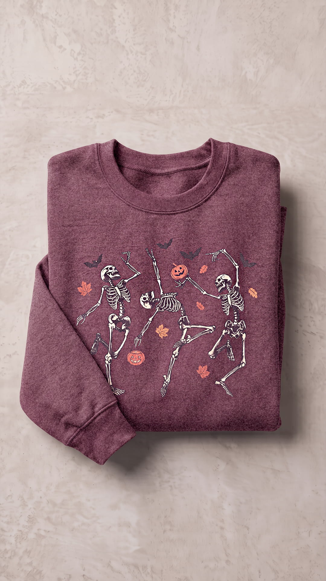 Dancing Skeletons Halloween Sweatshirt | Spooky Fall Crewneck