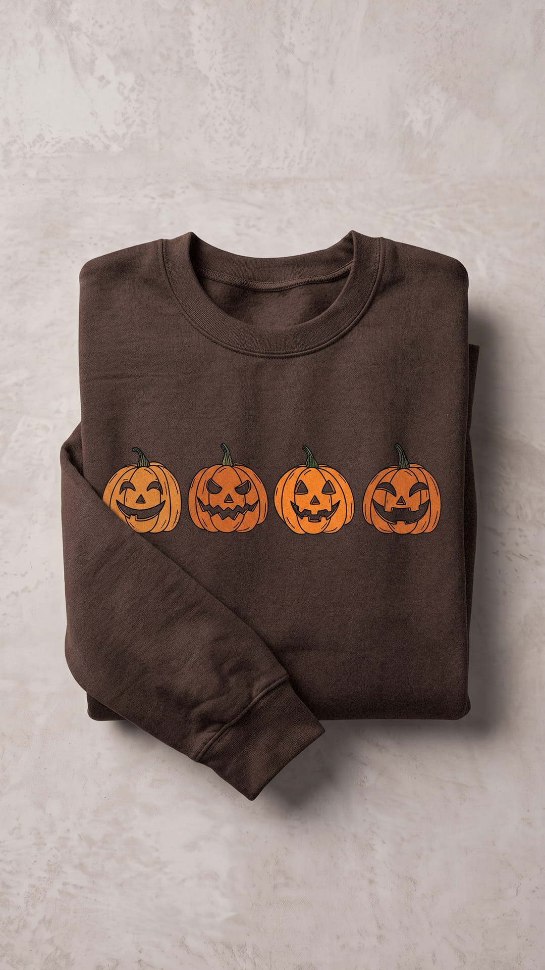 Jack O'Lantern Halloween Sweatshirt | Four Pumpkin Faces