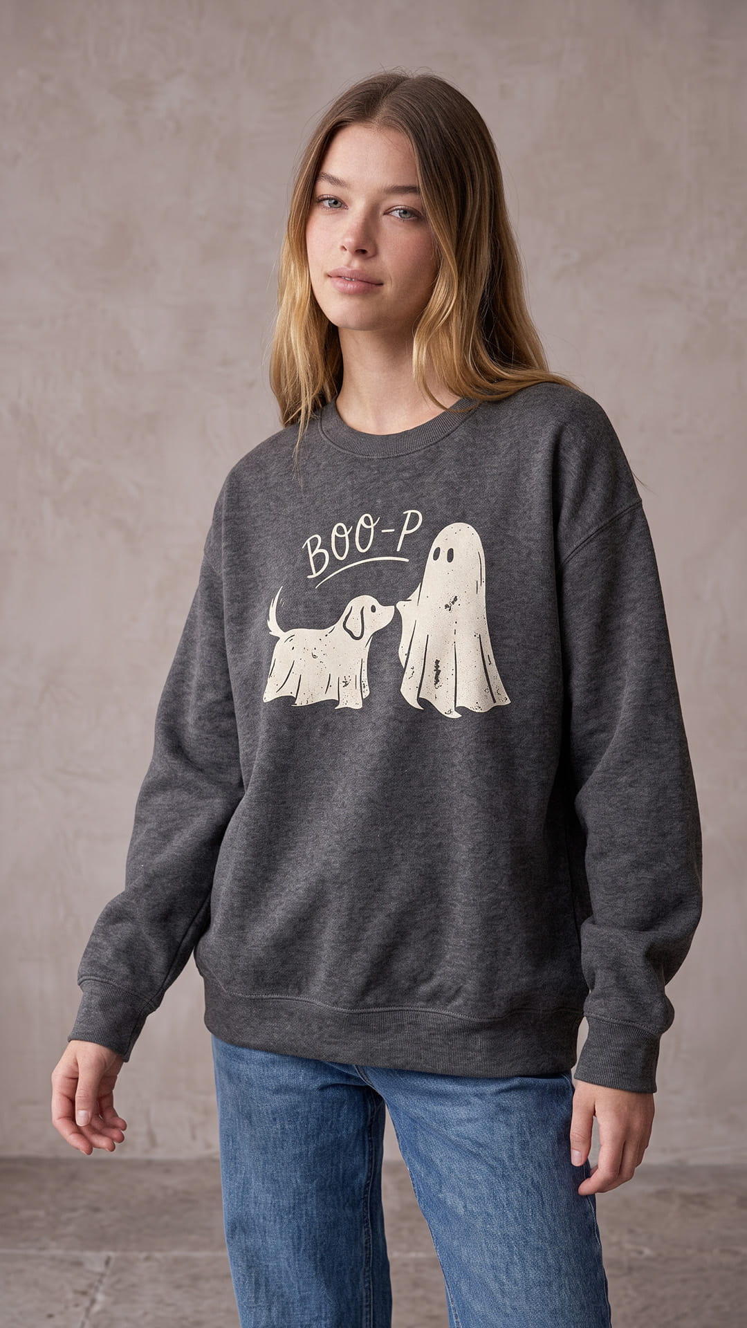 BOO-P Halloween Dog Sweatshirt | Cute Ghost Boop Spooky Season