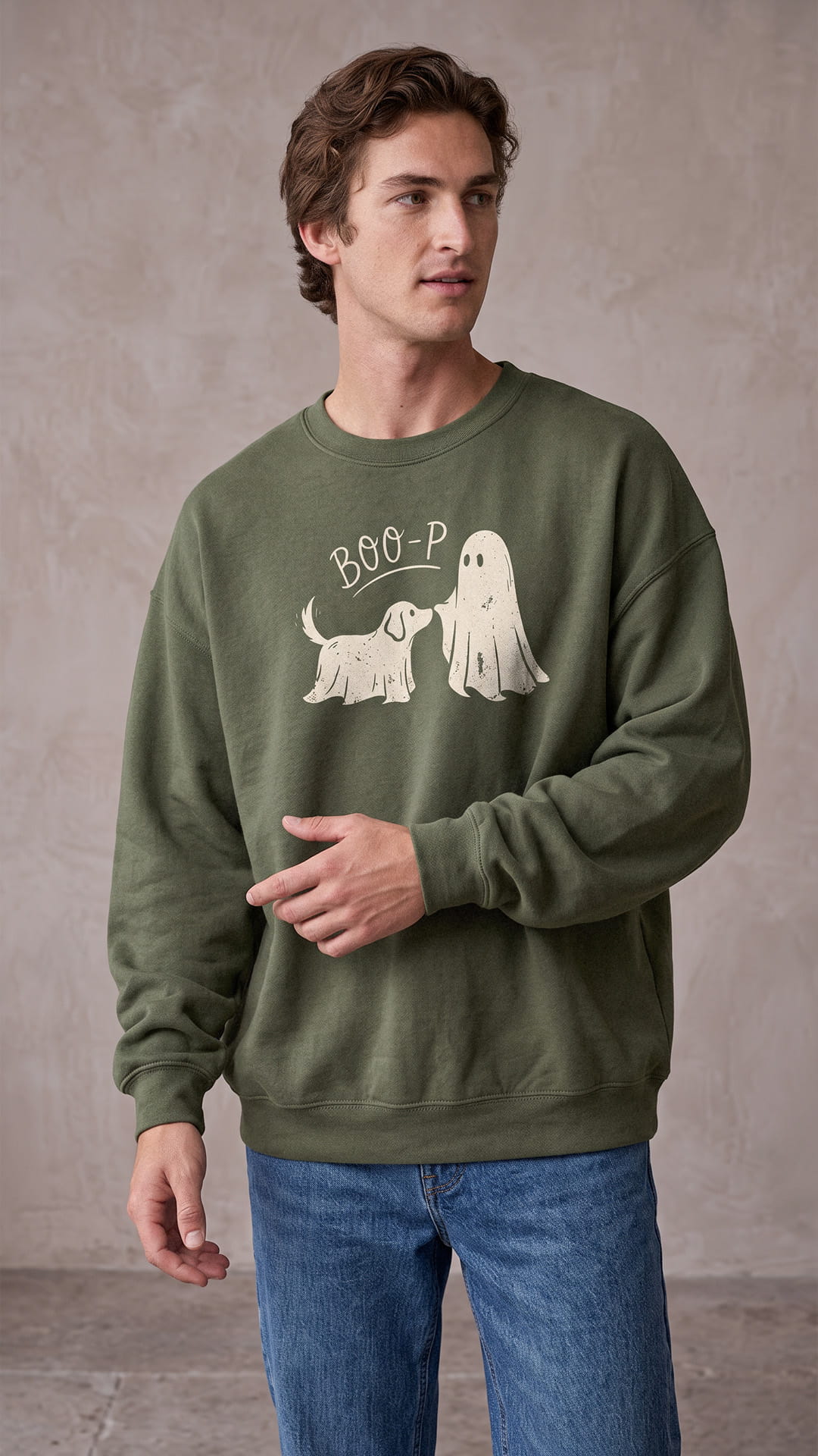 BOO-P Halloween Dog Sweatshirt | Cute Ghost Boop Spooky Season