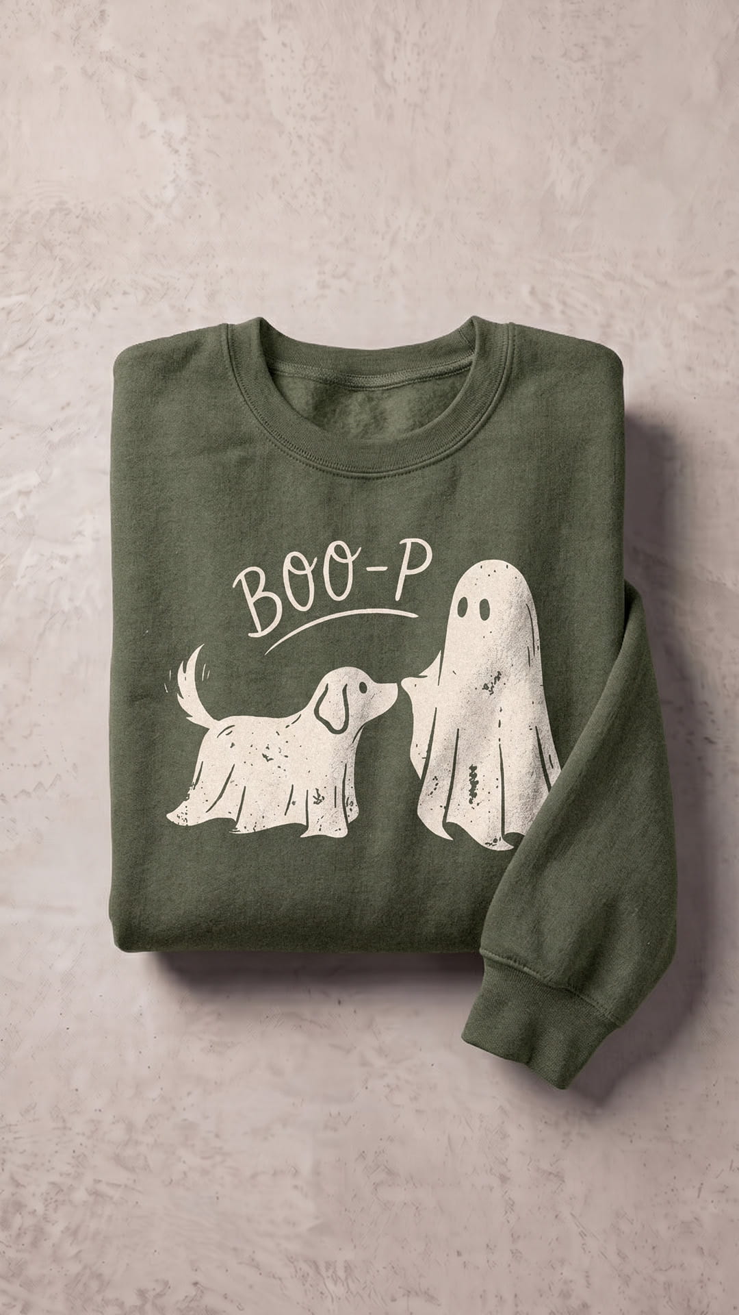 BOO-P Halloween Dog Sweatshirt | Cute Ghost Boop Spooky Season
