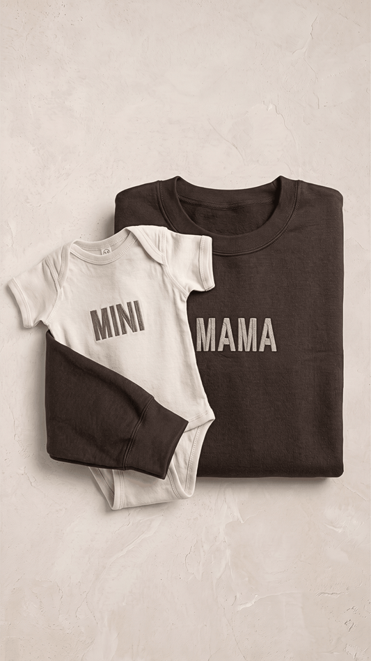 Minimalist Mama & Mini Embroidered Set | BUNDLE