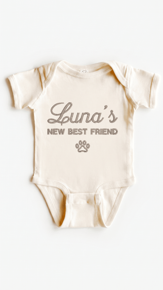 Pet Name New Best Friend Baby Bodysuit