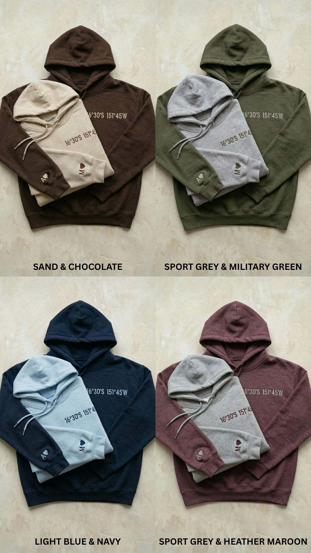 Custom Embroidered Coordinates Sweatshirt