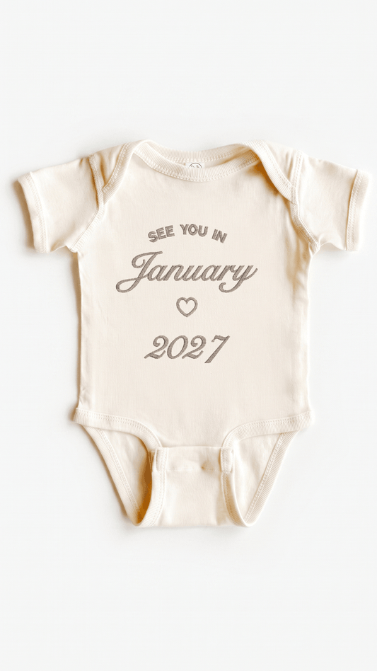 See You In Due Date Pregnancy Announcement Bodysuit