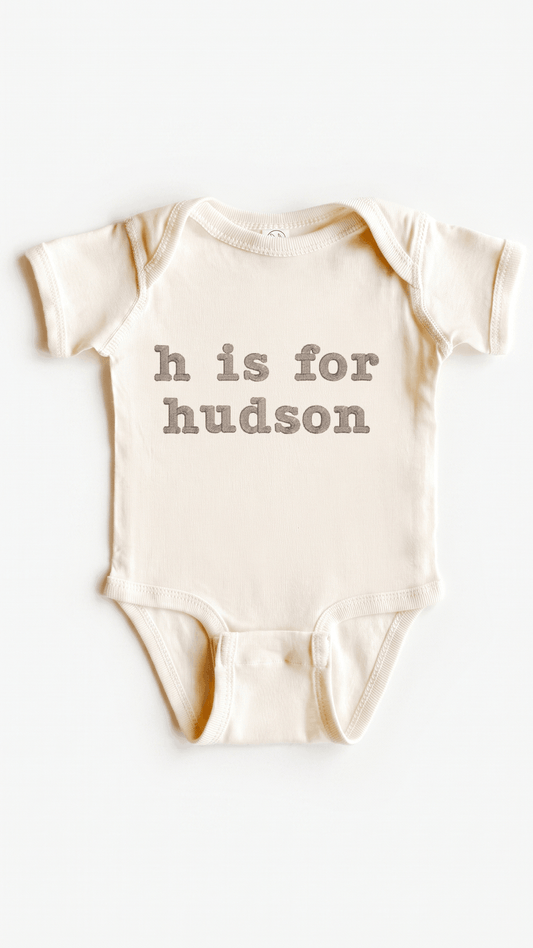 Initial & Name Embroidered Baby Bodysuit (5-Pack)