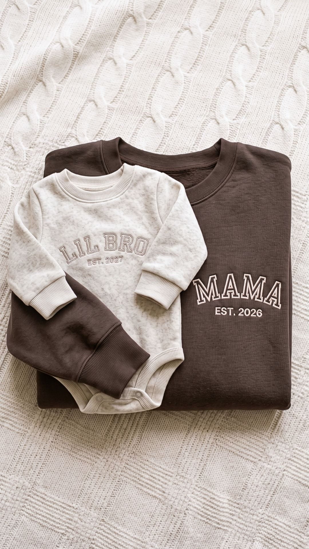 Matching Family Sweatshirts | Personalized Mama, Dad, Sibling & Baby Titles, Est. Years - Adult