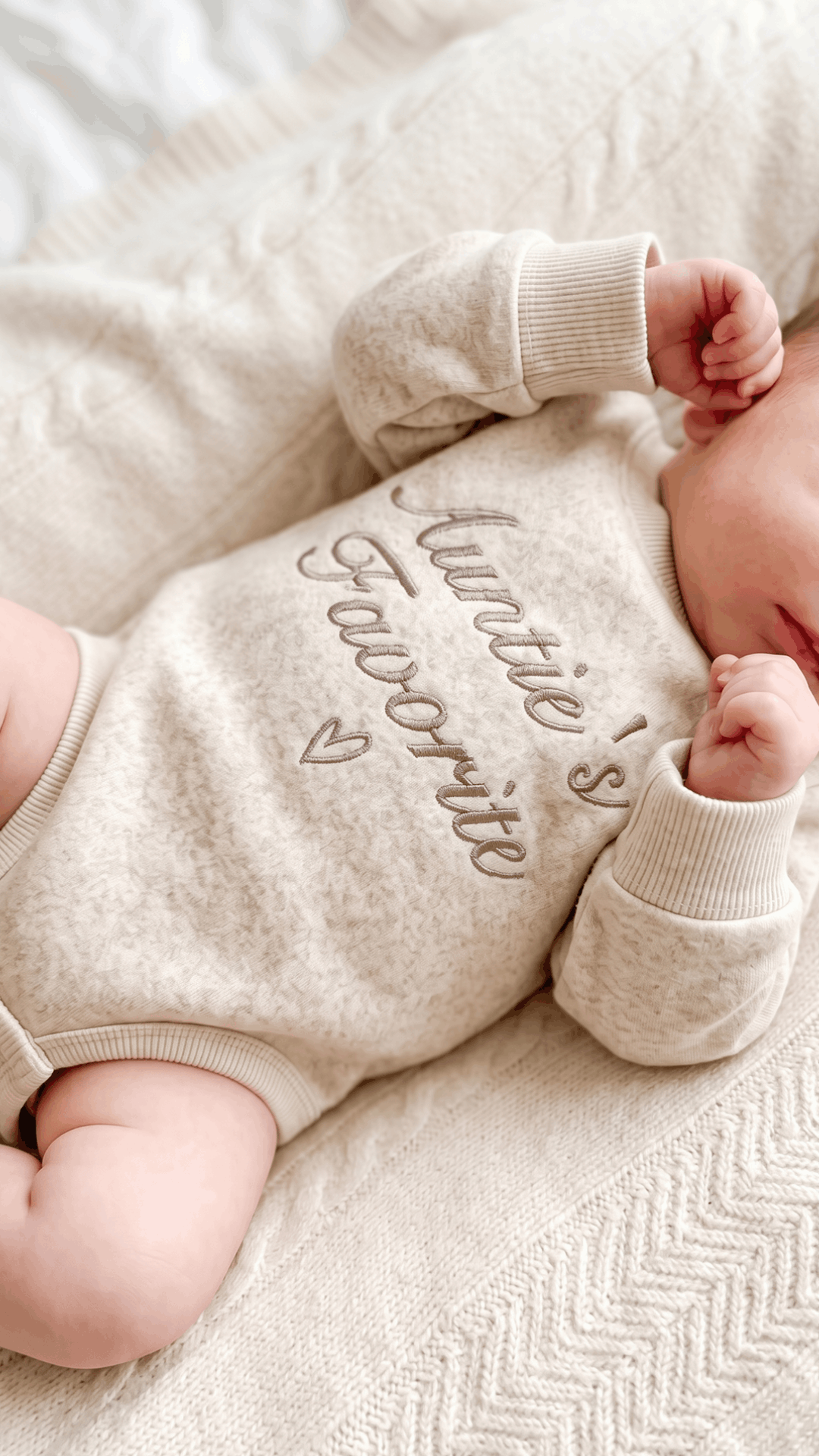 Auntie's Favorite Embroidered Set | Adult Auntie Est. Sweatshirt