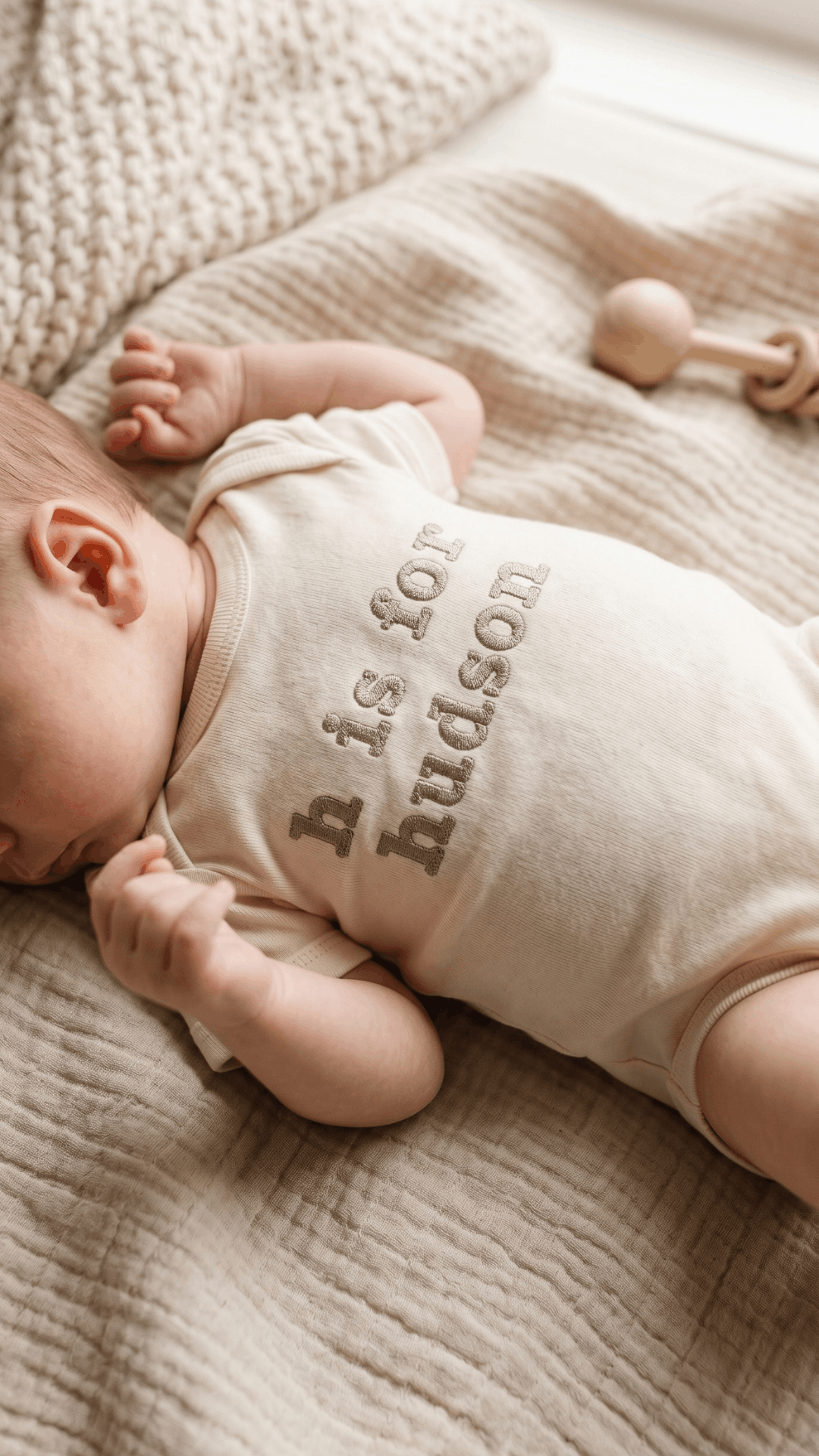 Initial & Name Embroidered Baby Bodysuit (5-Pack)