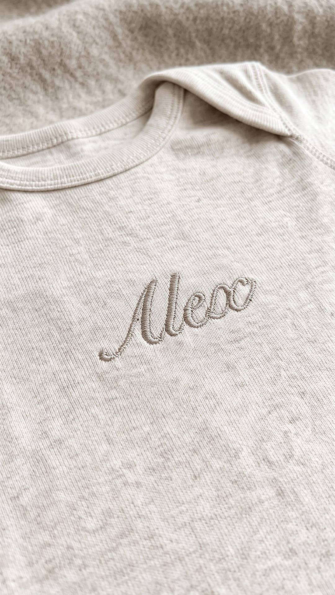 Personalized Script Name Baby Bodysuit | Embroidered Cotton Newborn Outfit