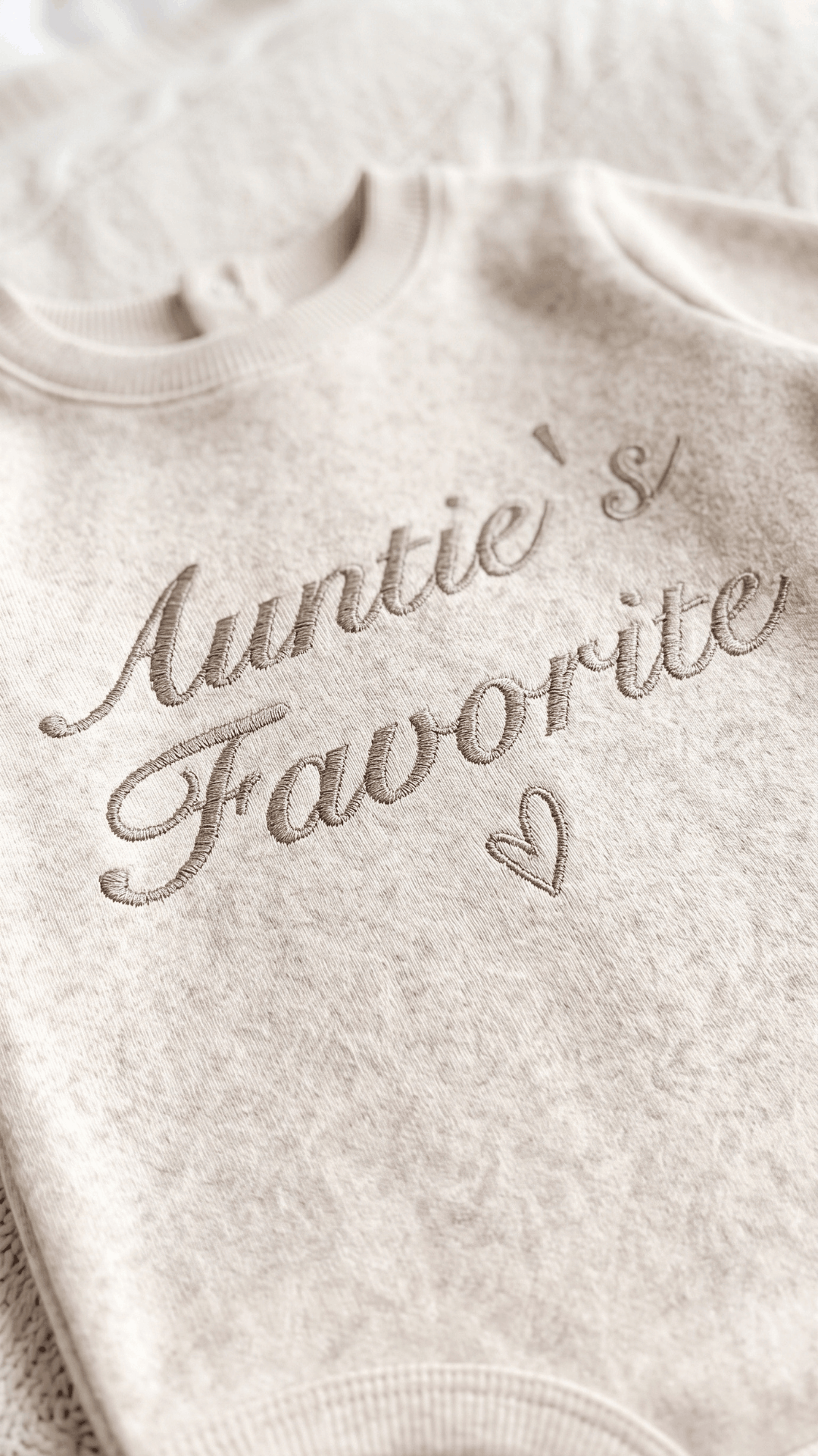 Auntie's Favorite Embroidered Set | Adult Auntie Est. Sweatshirt