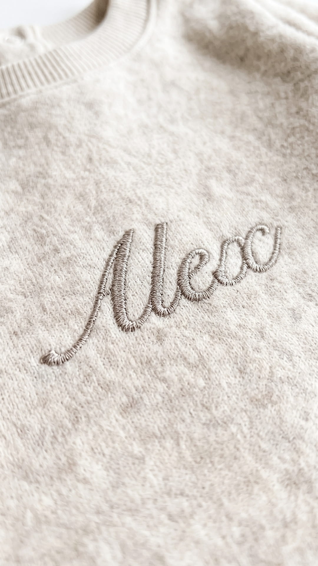 Personalized Script Name Baby Fleece Bodysuit | Embroidered Newborn Outfit