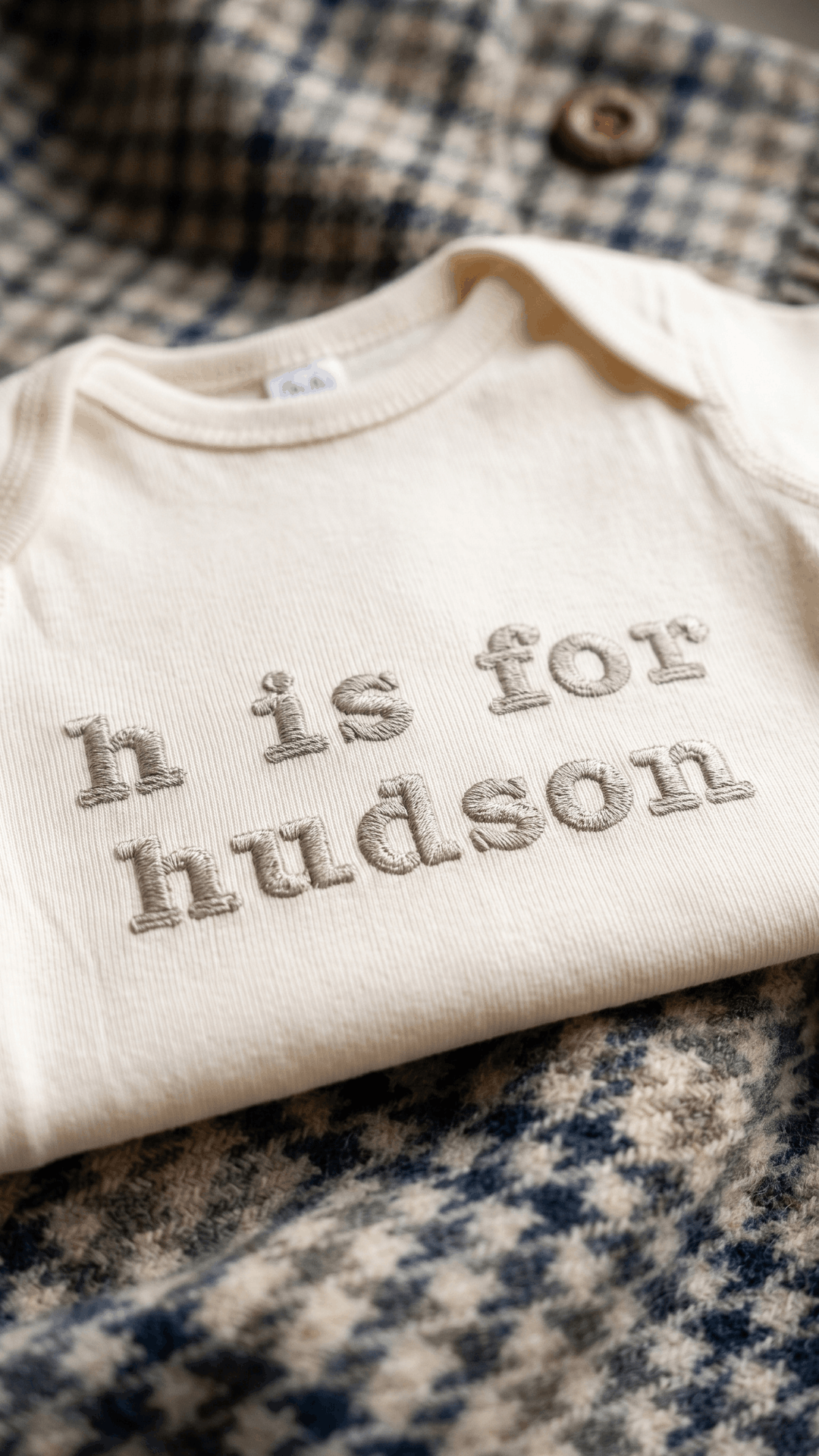 Initial & Name Embroidered Baby Bodysuit (5-Pack)