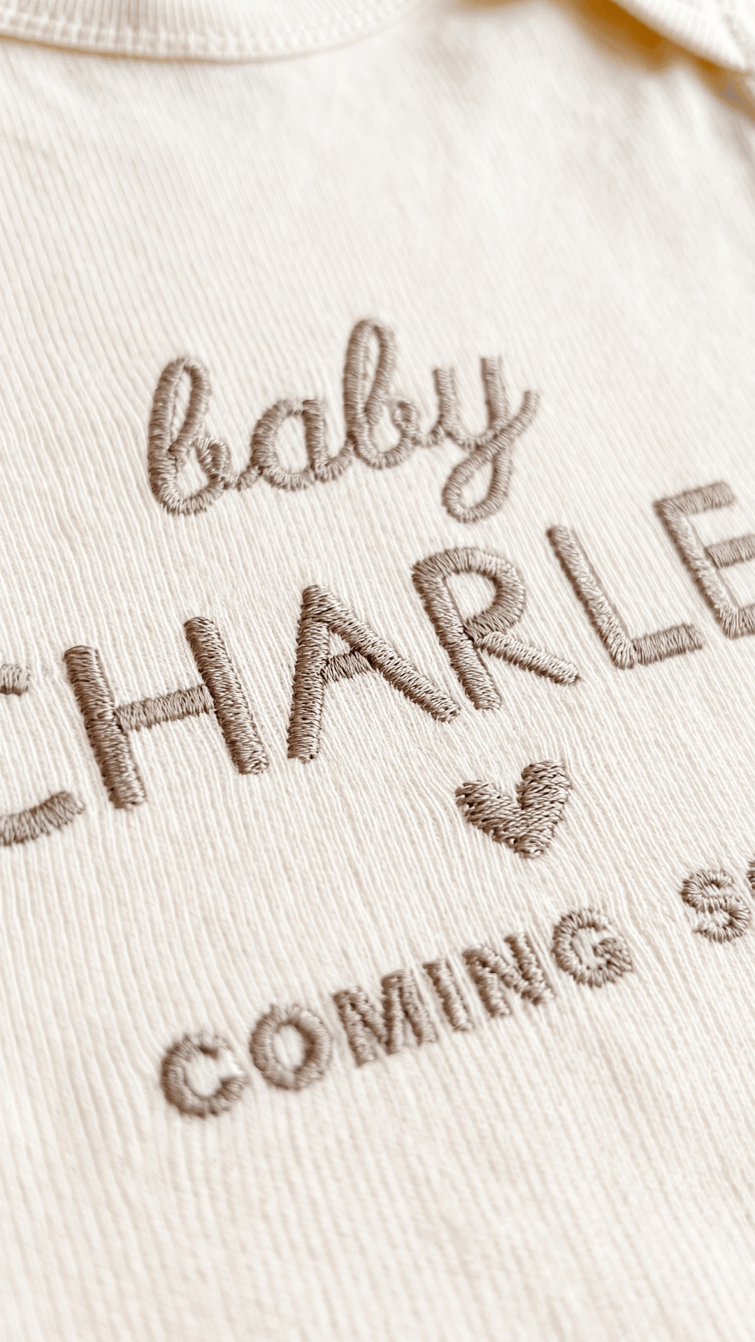 Baby Name Coming Soon Pregnancy Announcement Bodysuit (5-Pack)