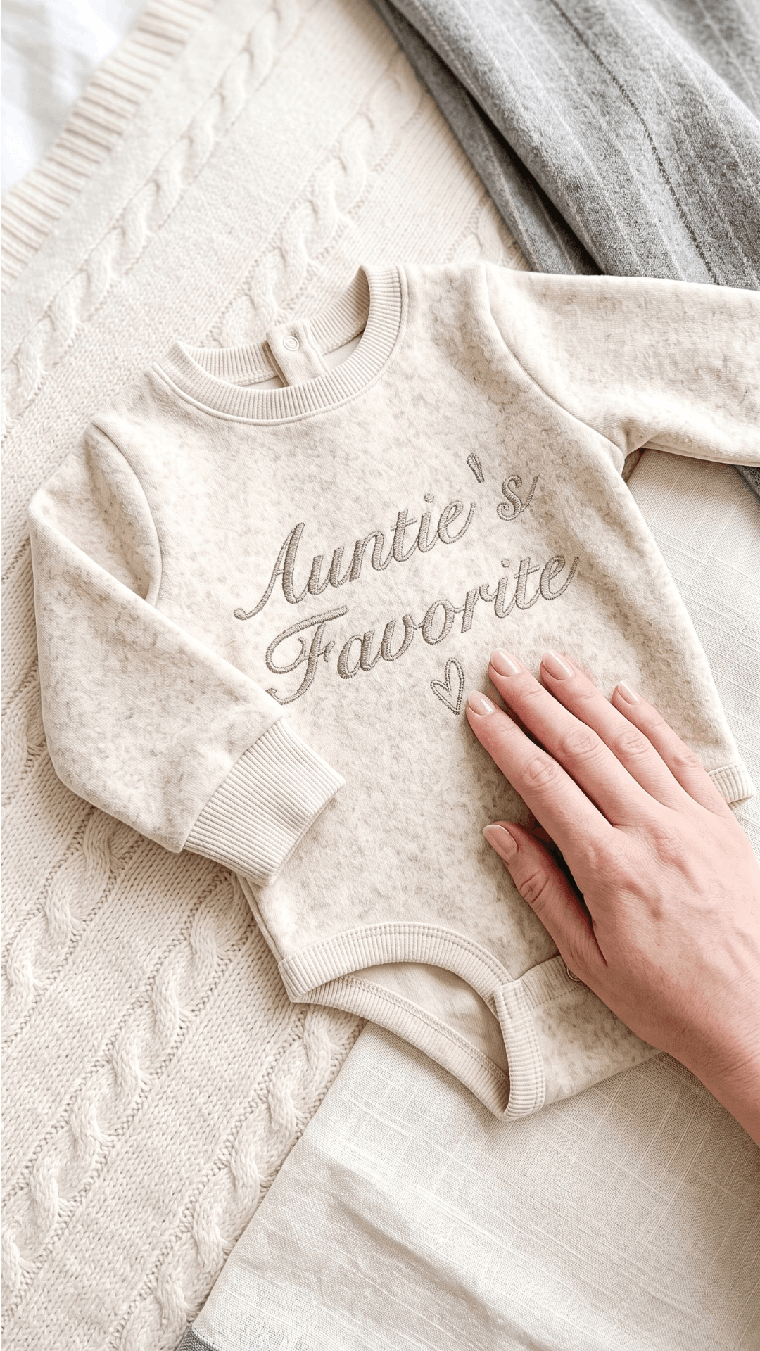 Auntie's Favorite Embroidered Set | Adult Auntie Est. Sweatshirt