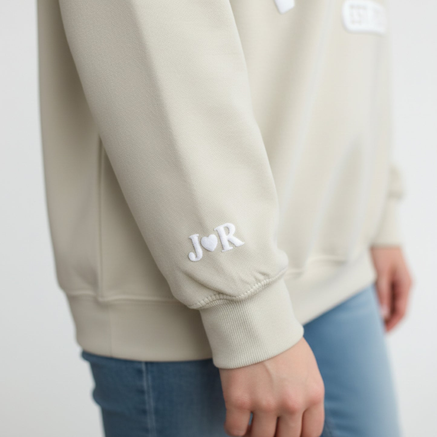 Personalized Wifey Embossed Sweatshirt