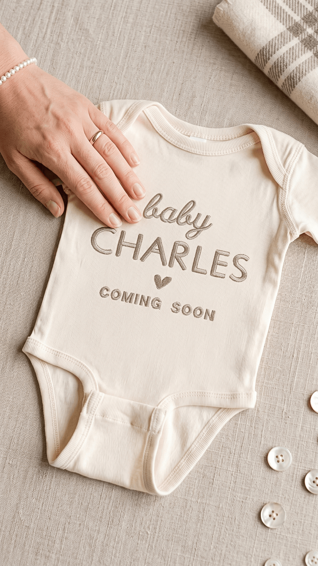 Baby Name Coming Soon Pregnancy Announcement Bodysuit (5-Pack)
