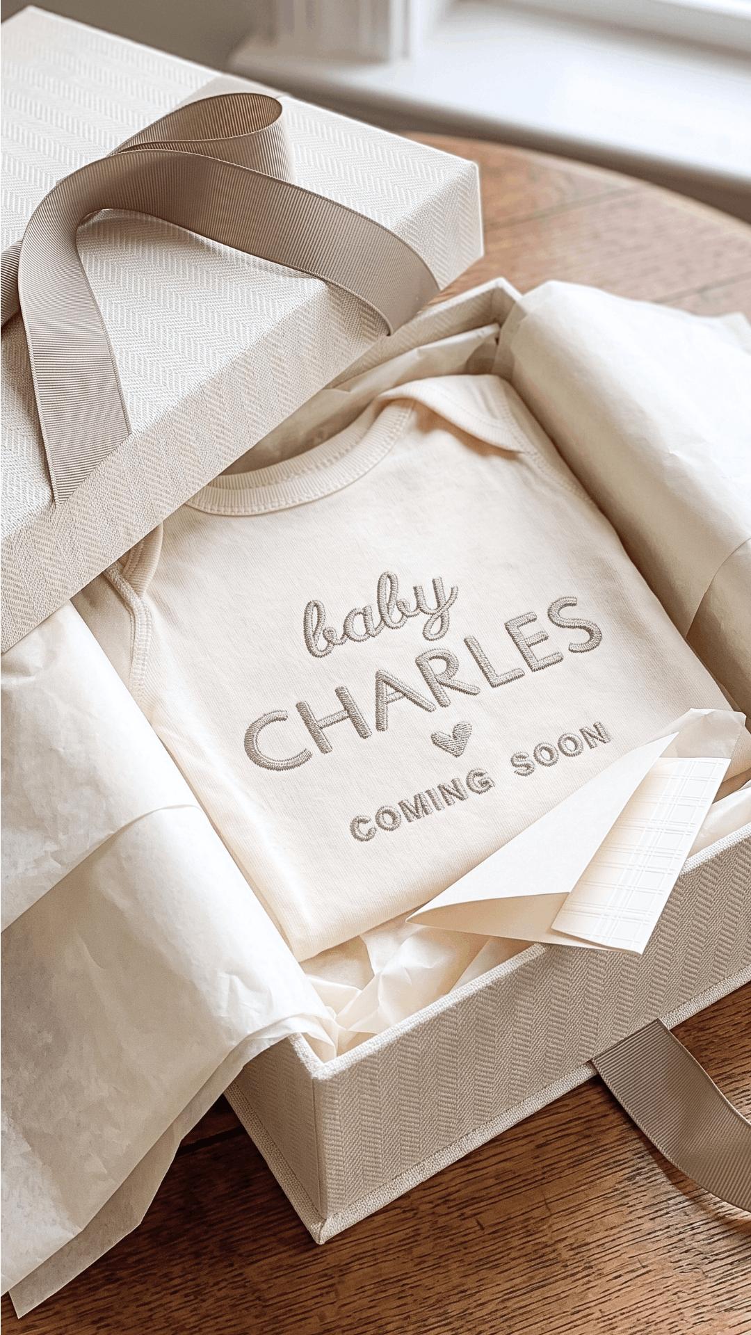 Baby Name Coming Soon Pregnancy Announcement Bodysuit (5-Pack)