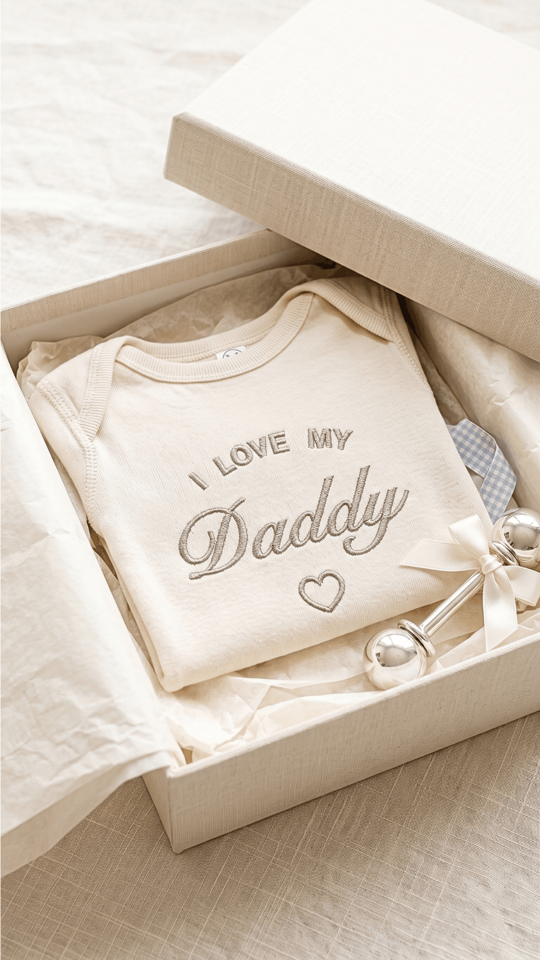 “I Love My Daddy” Custom Title Baby Bodysuit