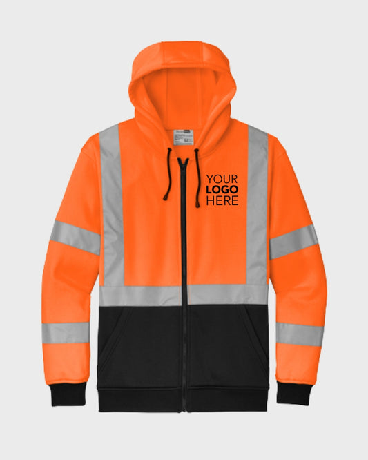 CornerStone® ANSI 107 Class 3 Heavy-Duty Fleece Full-Zip Hoodie