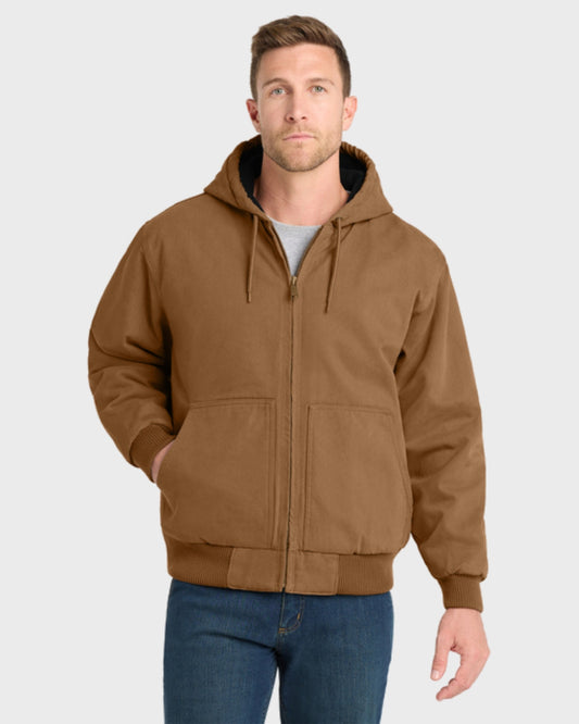 CornerStone® Washed Duck Cloth Insulated Hooded Work Jacket