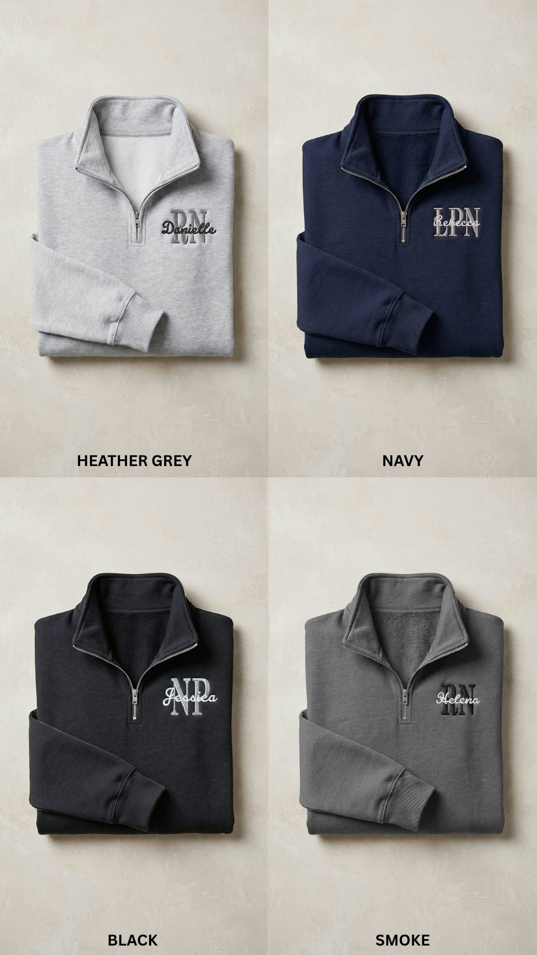 Nurse Name & Title Quarter-Zip