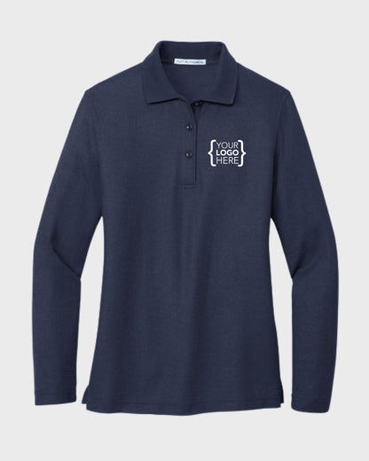 Port Authority® Women's Silk Touch™ Long Sleeve Polo