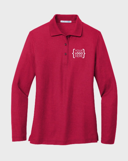 Port Authority® Women's Silk Touch™ Long Sleeve Polo