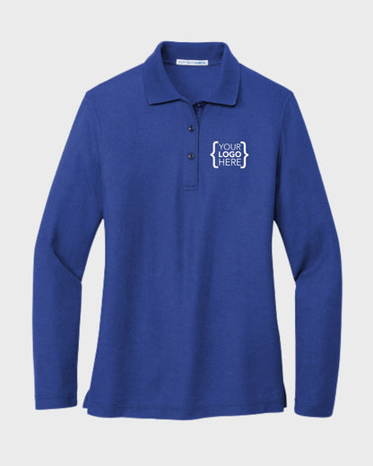 Port Authority® Women's Silk Touch™ Long Sleeve Polo