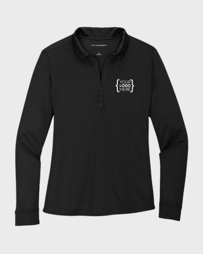 Port Authority® Women's Silk Touch™ Performance Long Sleeve Polo