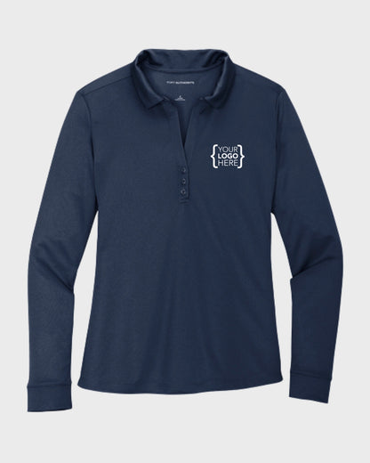 Port Authority® Women's Silk Touch™ Performance Long Sleeve Polo