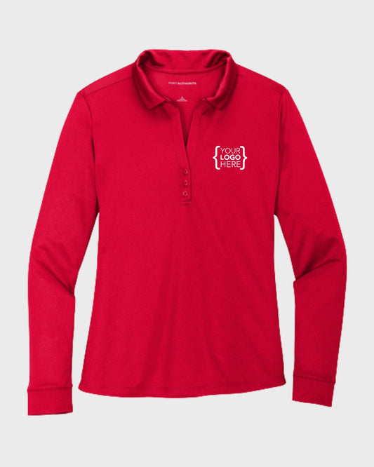 Port Authority® Women's Silk Touch™ Performance Long Sleeve Polo