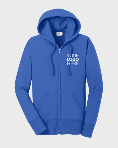 Port & Co™ Women's Core Fleece Full-Zip Hooded Sweatshirt