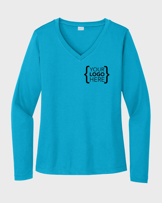 Sport-Tek® Women's Long Sleeve PosiCharge® Competitor™ V-Neck Tee
