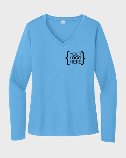 Sport-Tek® Women's Long Sleeve PosiCharge® Competitor™ V-Neck Tee