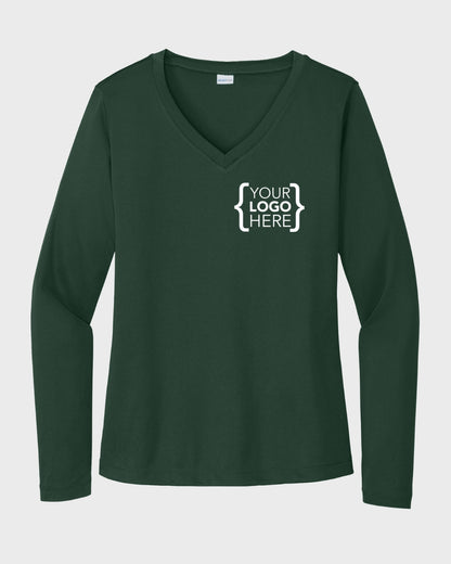 Sport-Tek® Women's Long Sleeve PosiCharge® Competitor™ V-Neck Tee