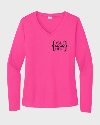 Sport-Tek® Women's Long Sleeve PosiCharge® Competitor™ V-Neck Tee