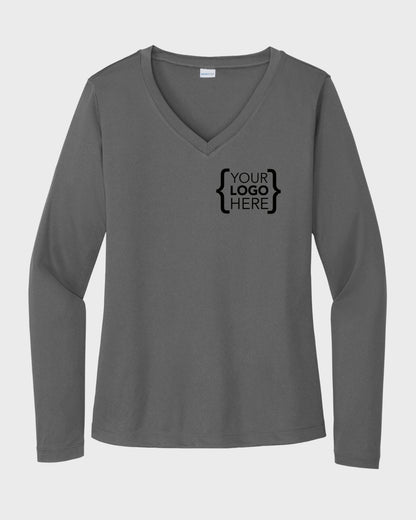 Sport-Tek® Women's Long Sleeve PosiCharge® Competitor™ V-Neck Tee