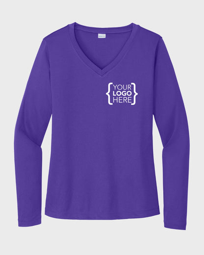 Sport-Tek® Women's Long Sleeve PosiCharge® Competitor™ V-Neck Tee